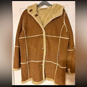 90s style Arizona Penny Lane style coat w/ hood & pockets